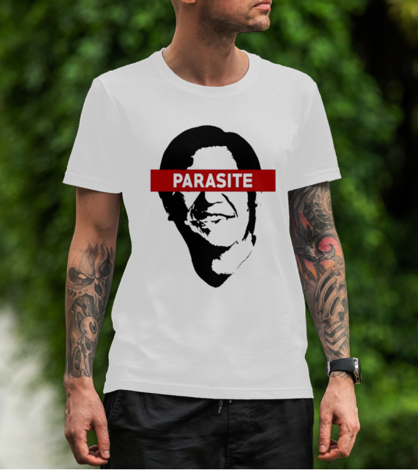 Parasite Davaomigrant Red Bar Face T-Shirt