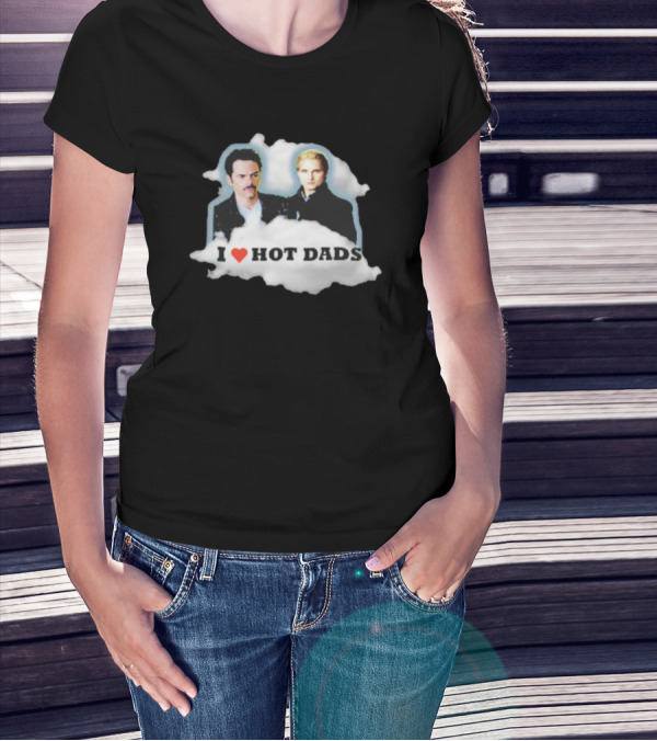I Heart Hot Dads With Actors In Suits T-Shirt