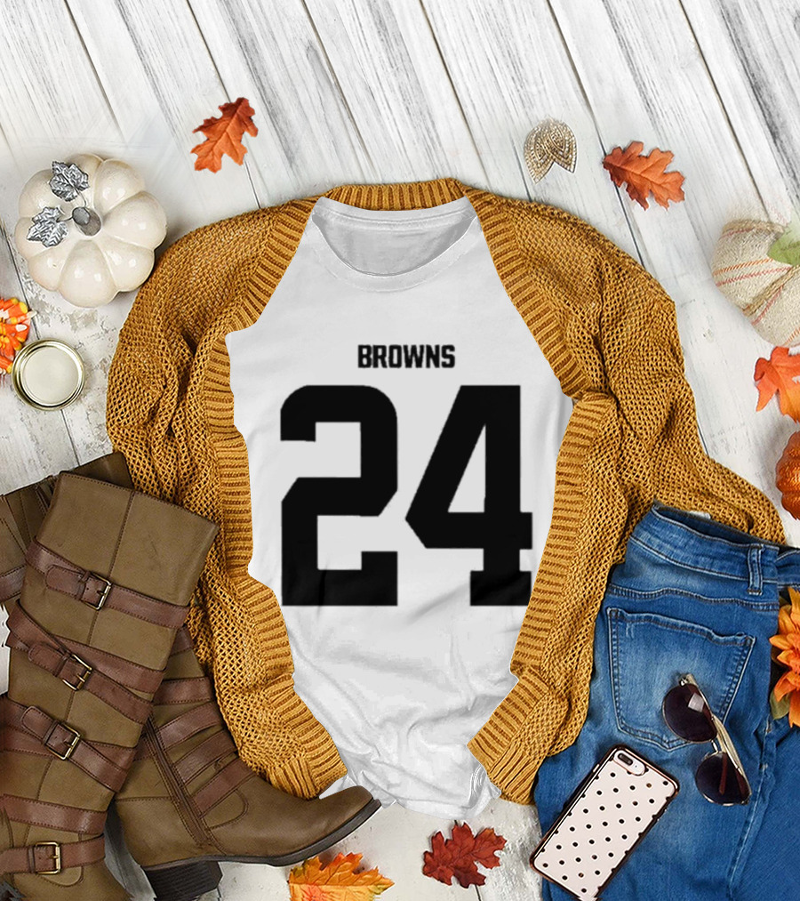 Cleveland Browns Kareem Hunt Nick Chubb Number 24 T-Shirt