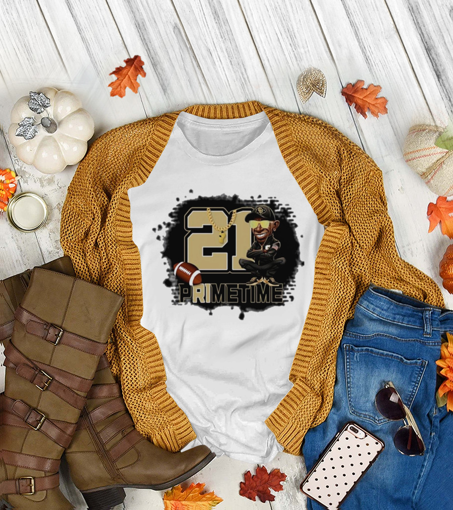 21 Prime Time Football Deion Sanders Coach Swea Mens Womens T-Shirt