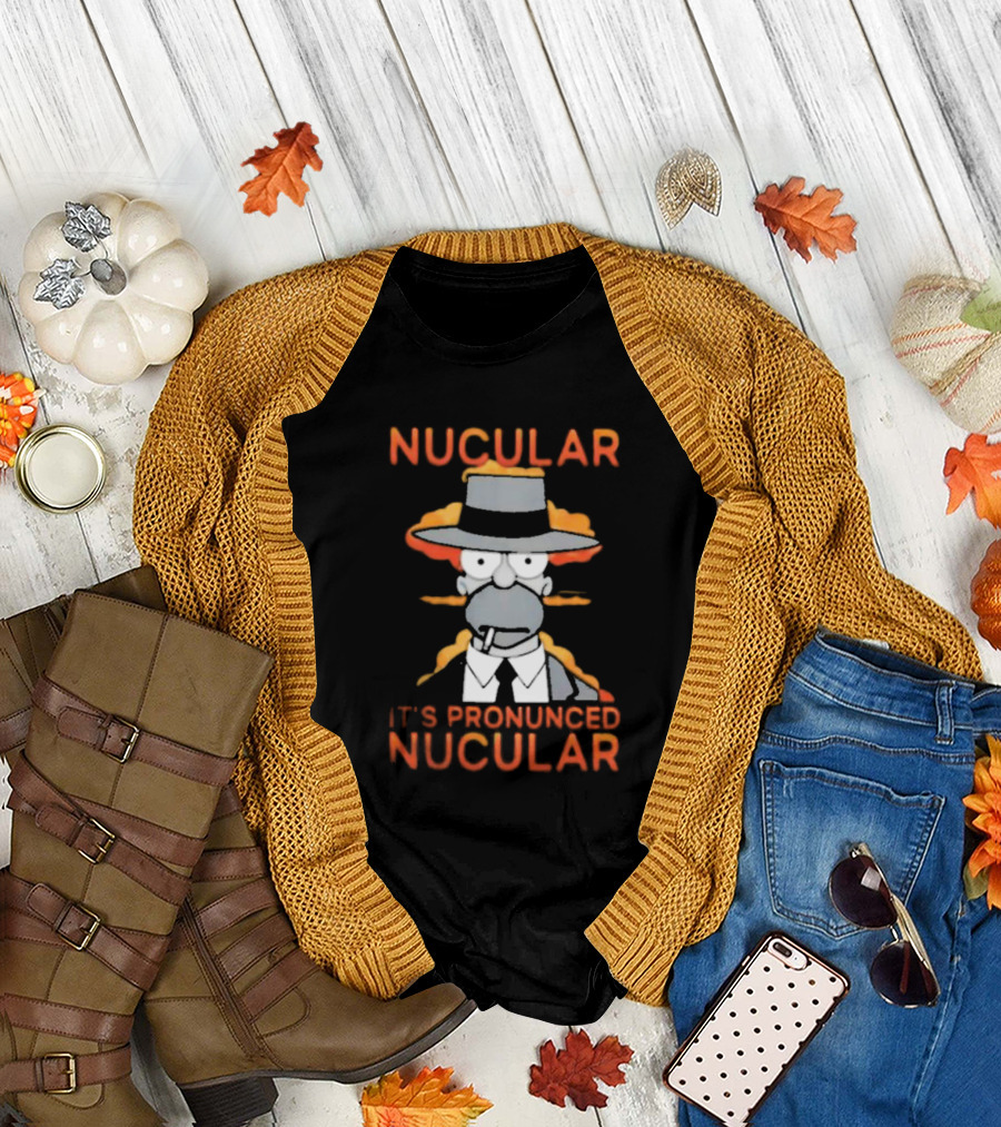 Noir Homer Nucular It’s Pronounced Nucular T-Shirt