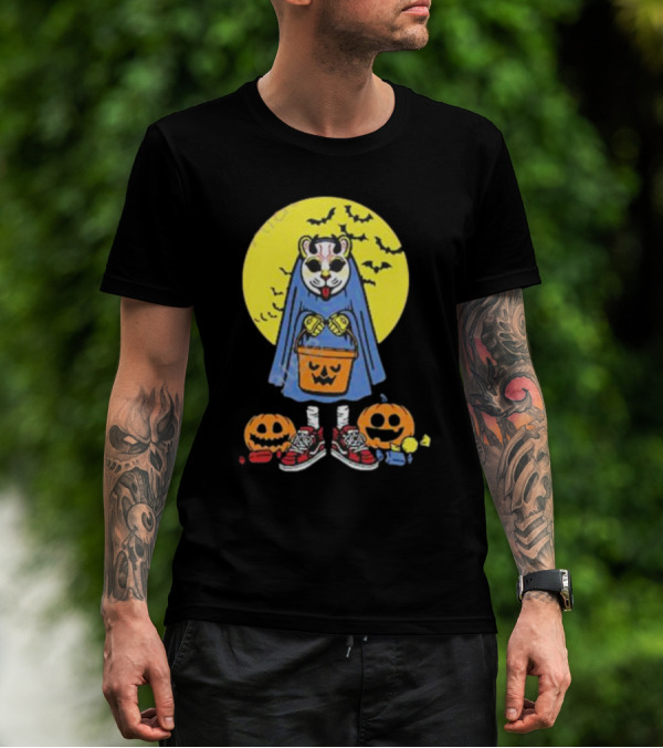 Home Team Trick Or Treat Halloween Costume With Pumpkins And Bats T-Shirt