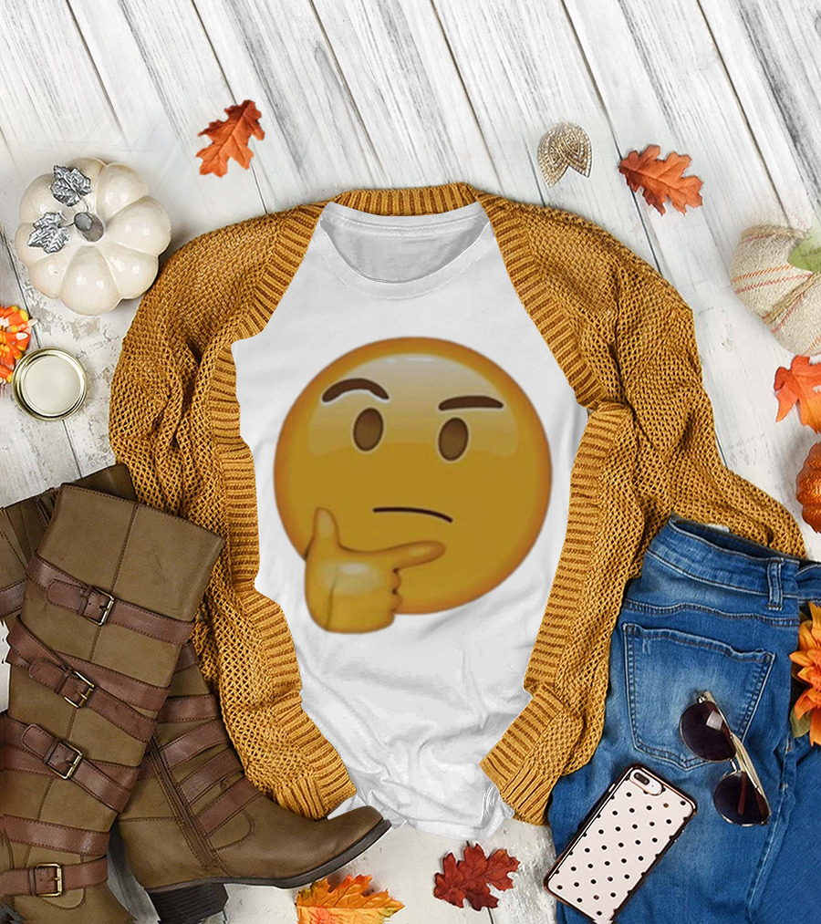 Curious Thinking Face Emoji T-Shirt