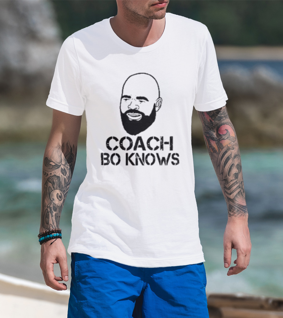 Coach Bo Knows Bald Beard T-Shirt