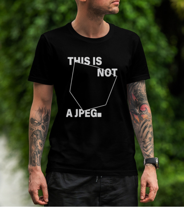 Jasmine This Is Not A Jpeg Geometric Outline T-Shirt