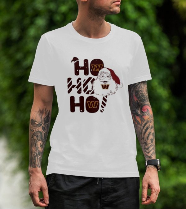 Washington Commanders Christmas Santa Ho Ho Ho T-Shirt