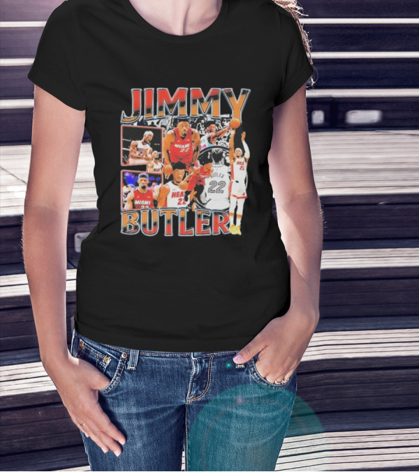 Jimmy Butler Miami Heat Emo Basketball Game Hair Funny Vintage Fear The Hair T-Shirt