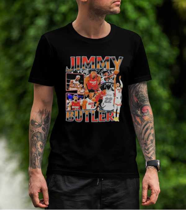 Jimmy Butler Miami Heat Emo Basketball Game Hair Funny Vintage Fear The Hair T-Shirt
