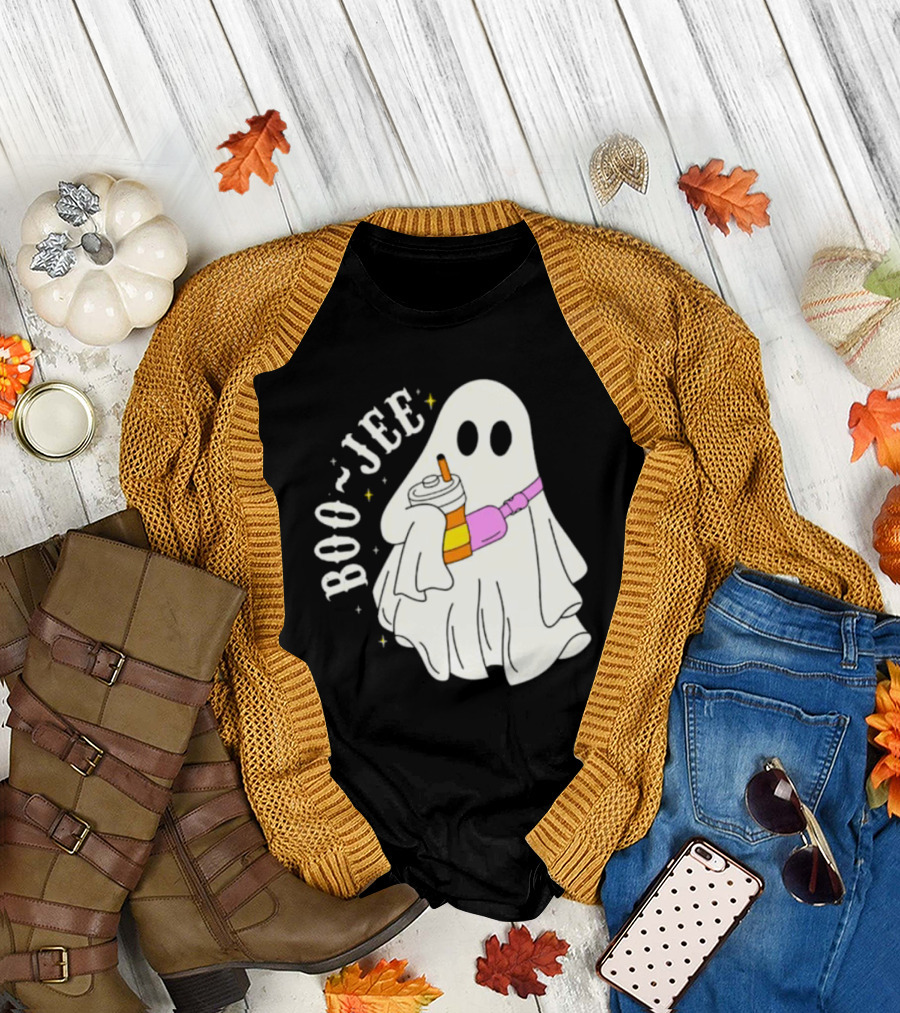 Boo Jee Ghost Cute Funny Halloween Ghost Boo-Jee T-Shirt