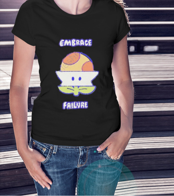 Embrace Failure Evantickles Pixel Mushroom T-Shirt