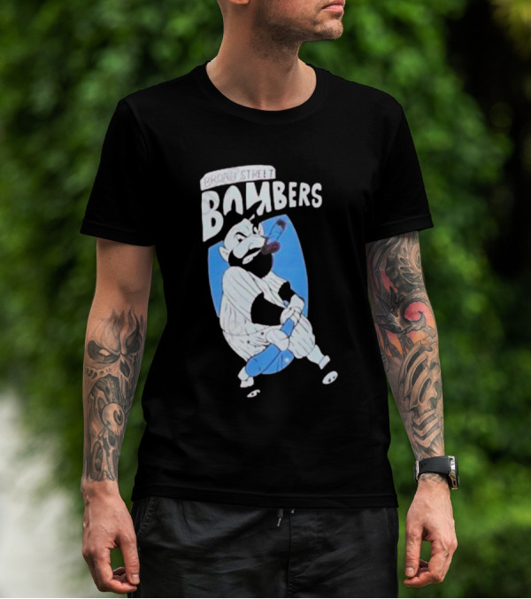 Phillies Marlins Playoff Broad Street Bombers Baseball Player With Bat And Beard T-Shirt