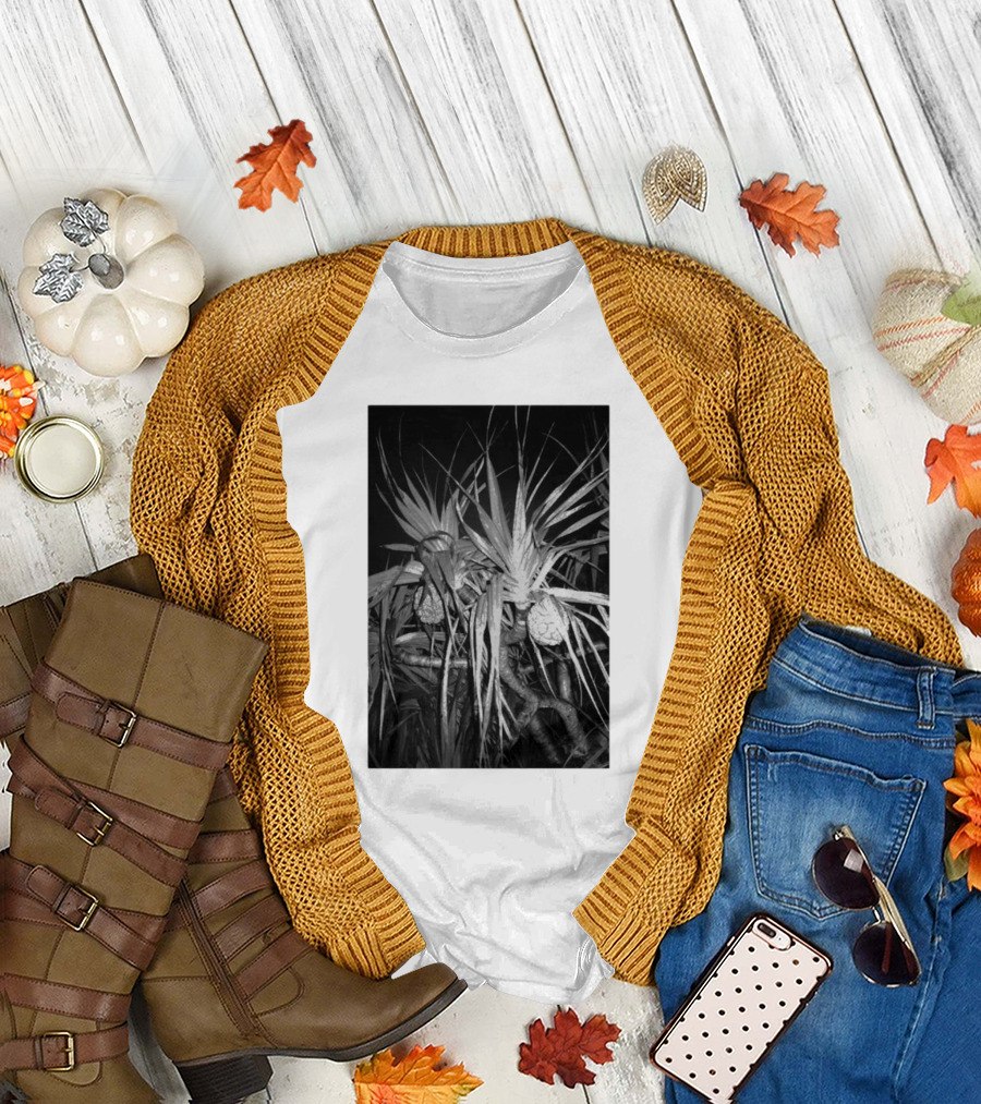 Ichiko Aoba Adan Backprint Monochrome Botanical Merch T-Shirt