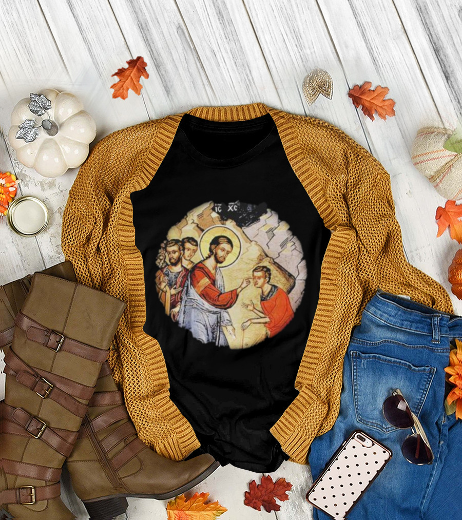 IC XC Jesus Byzantine Icon Healing Scene T-Shirt