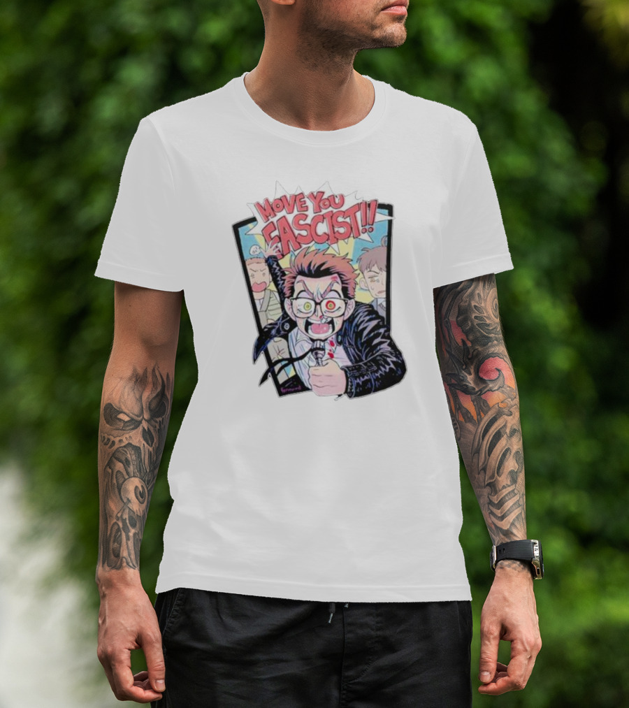 Feriowind Move You Fascist Comic Style Rage Manga Character Explosion T-Shirt