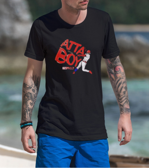 Phlylocker Atta Boy Baseball Phly Red White Player T-Shirt