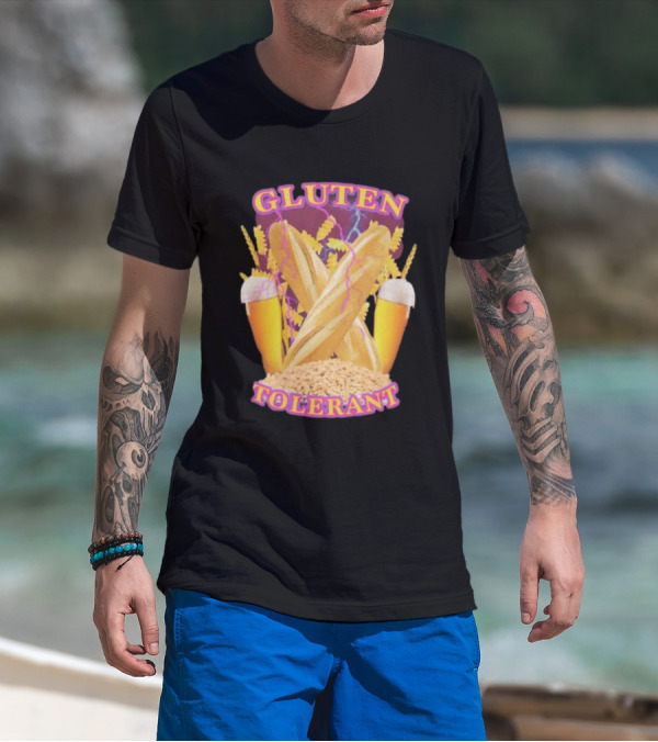 Gluten Tolerant Baguette Wheat Beer Lightning T-Shirt