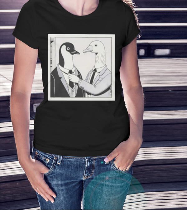Gentlemen Duck And Penguin In Suits T-Shirt