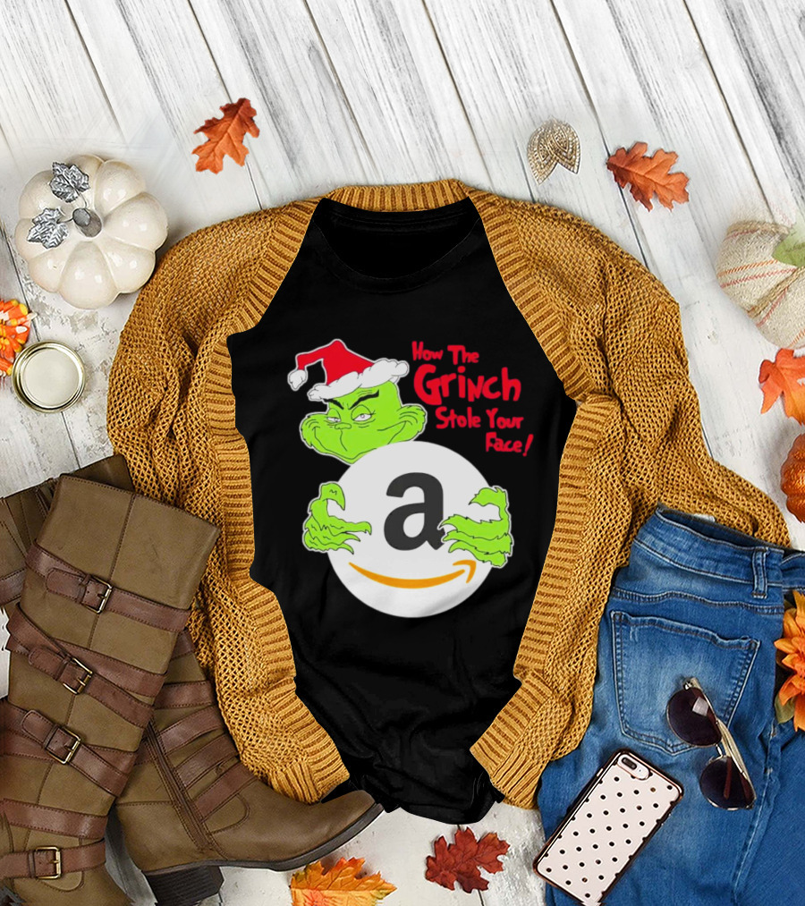 How The Grinch Stole Your Face Amazon Christmas T-Shirt