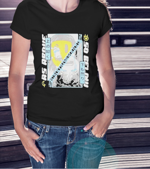 As Above So Below Yellow Mask Dual Face T-Shirt