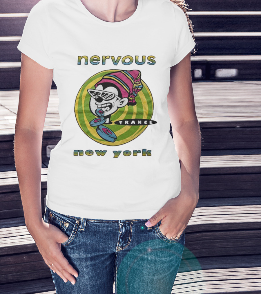 Nervous Trance New York Iconic Cartoon DJ T-Shirt