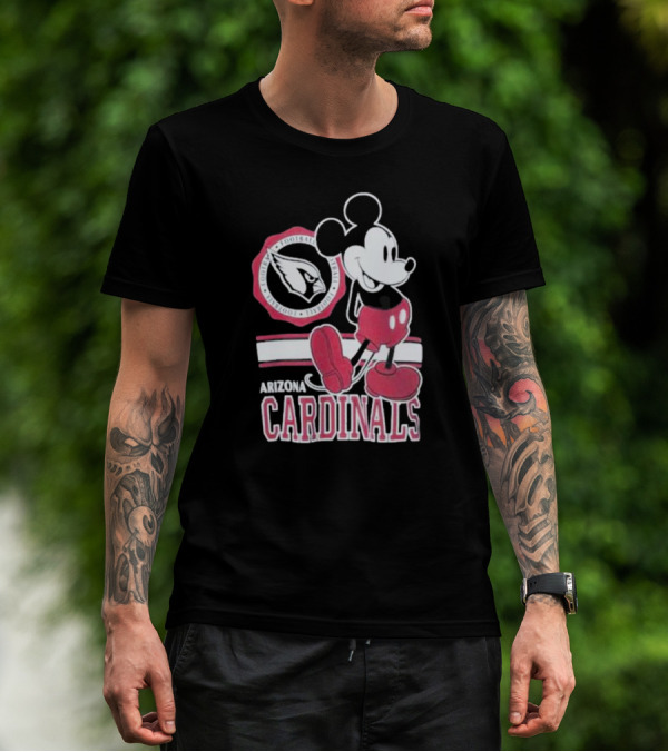 Arizona Cardinals Mickey Mouse Football Team Fan Gear T-Shirt