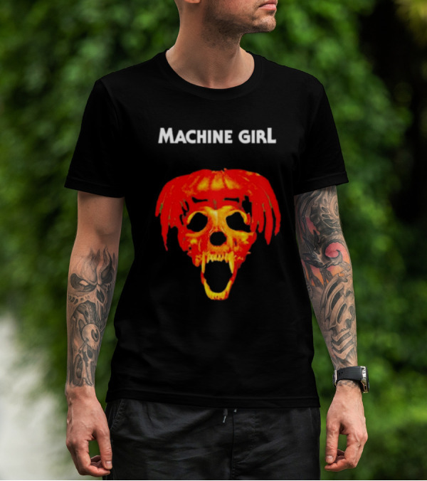 Machine Girl Skull Pumpkin Face T-Shirt