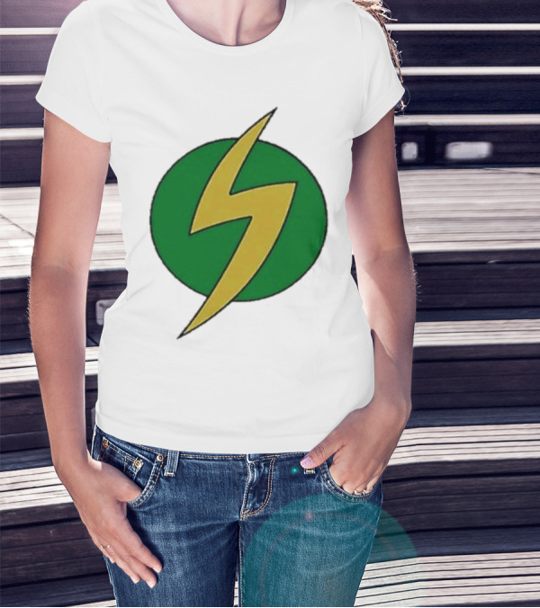 PowerEdd Green Yellow Lightning Bolt T-Shirt