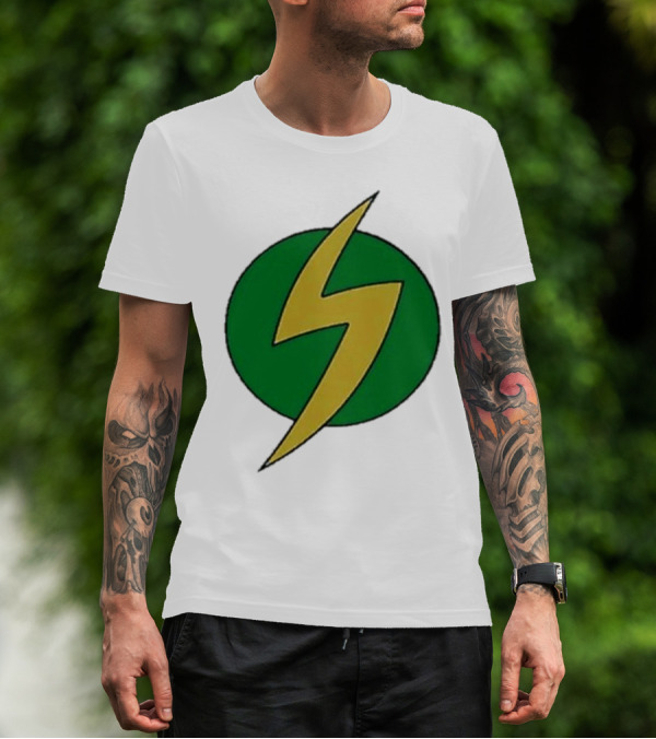 PowerEdd Green Yellow Lightning Bolt T-Shirt