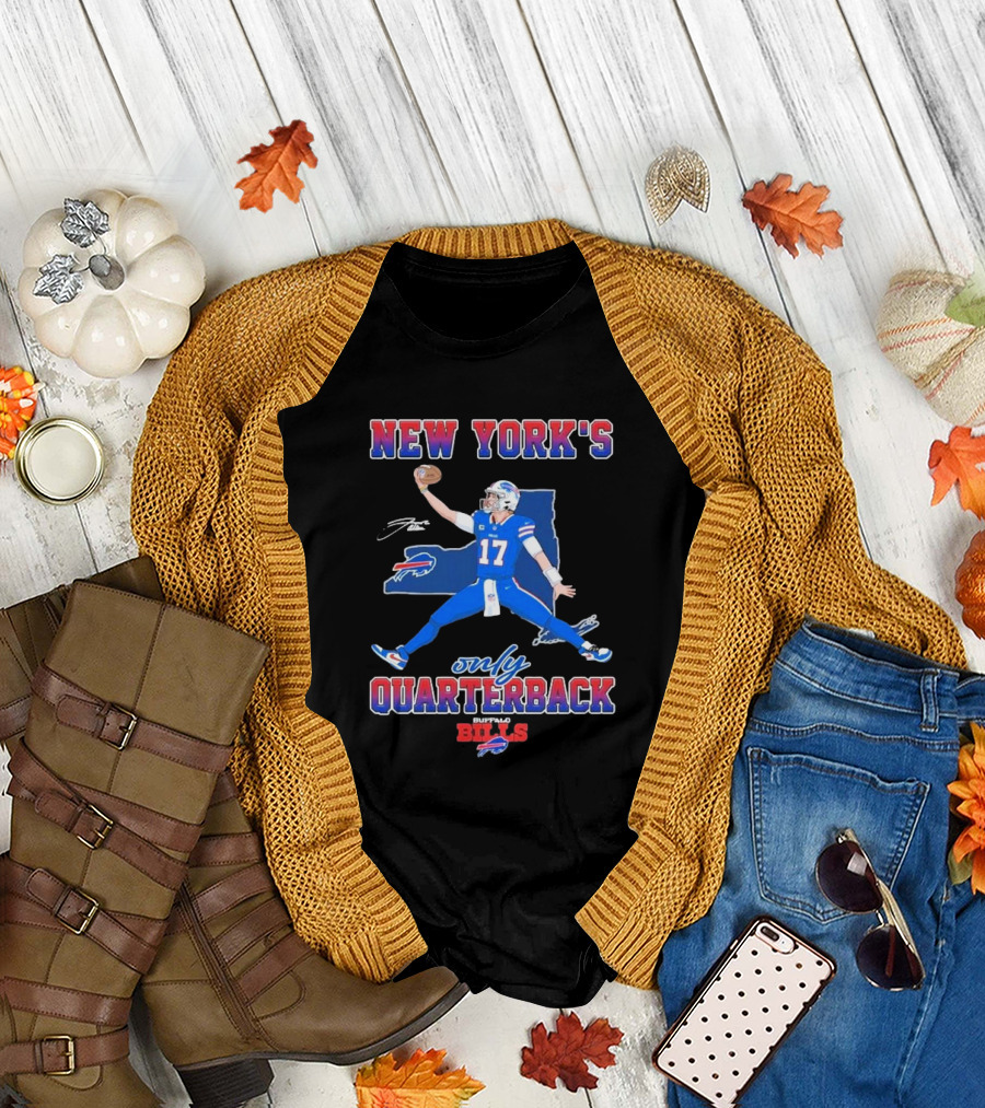 New York's Only Quarterback Buffalo Bills Football Player Number 17 T-Shirt