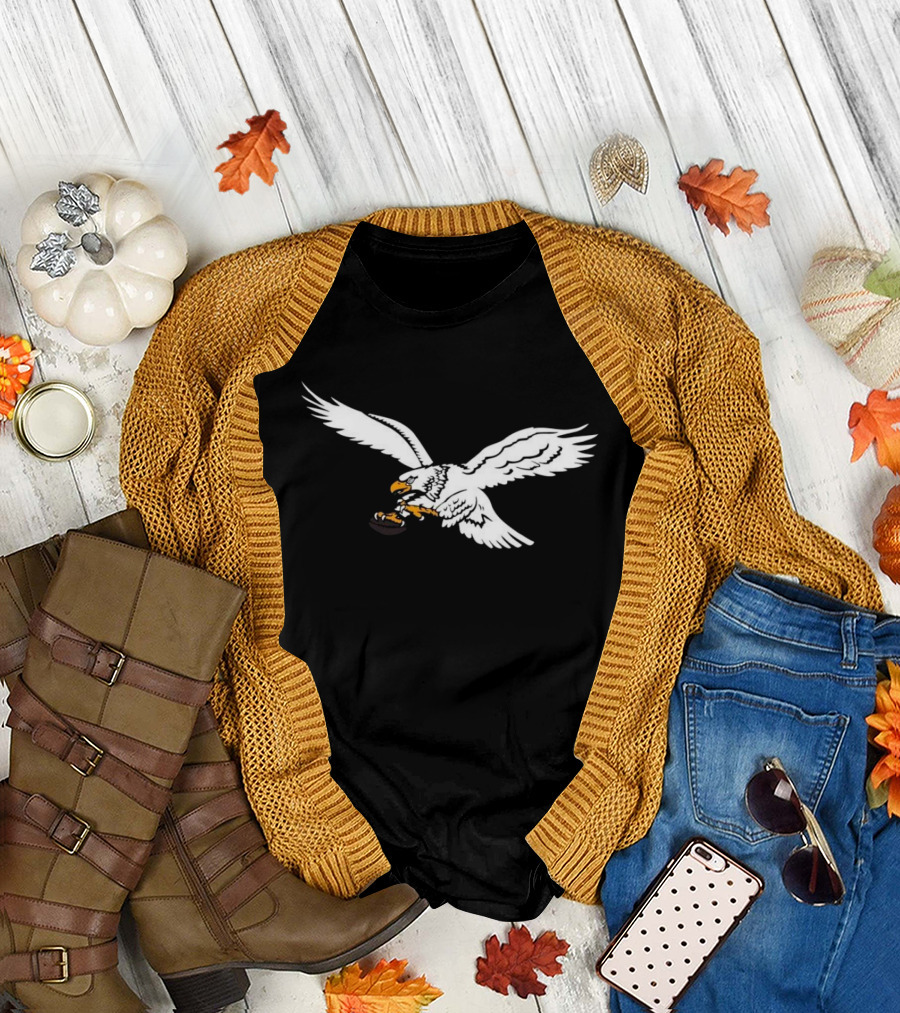 Philadelphia Eagles New Logo Flying Eagle with Football T-Shirt