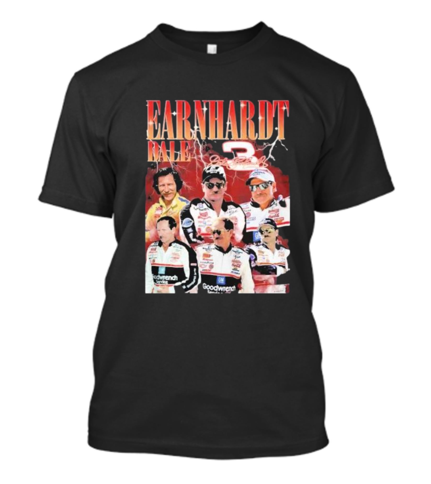 Dale Earnhardt Number 3 Goodwrench Racing Bootleg Rap T-Shirt