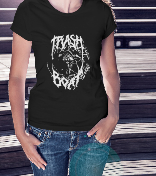 Trash Boat Halloween Occult Symbol Black T-Shirt