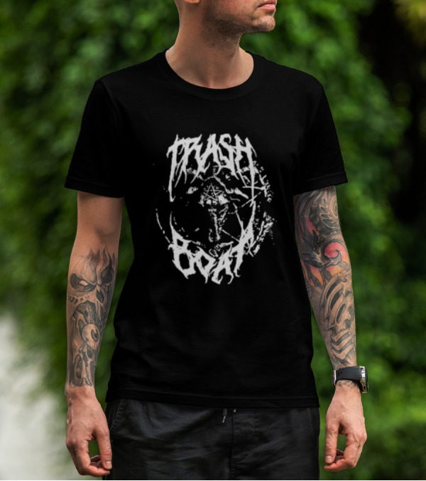 Trash Boat Halloween Occult Symbol Black T-Shirt