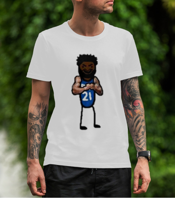 Nbapaint Joel Embeast Mode Cartoon 21 Jersey Basketball Stick Figure T-Shirt