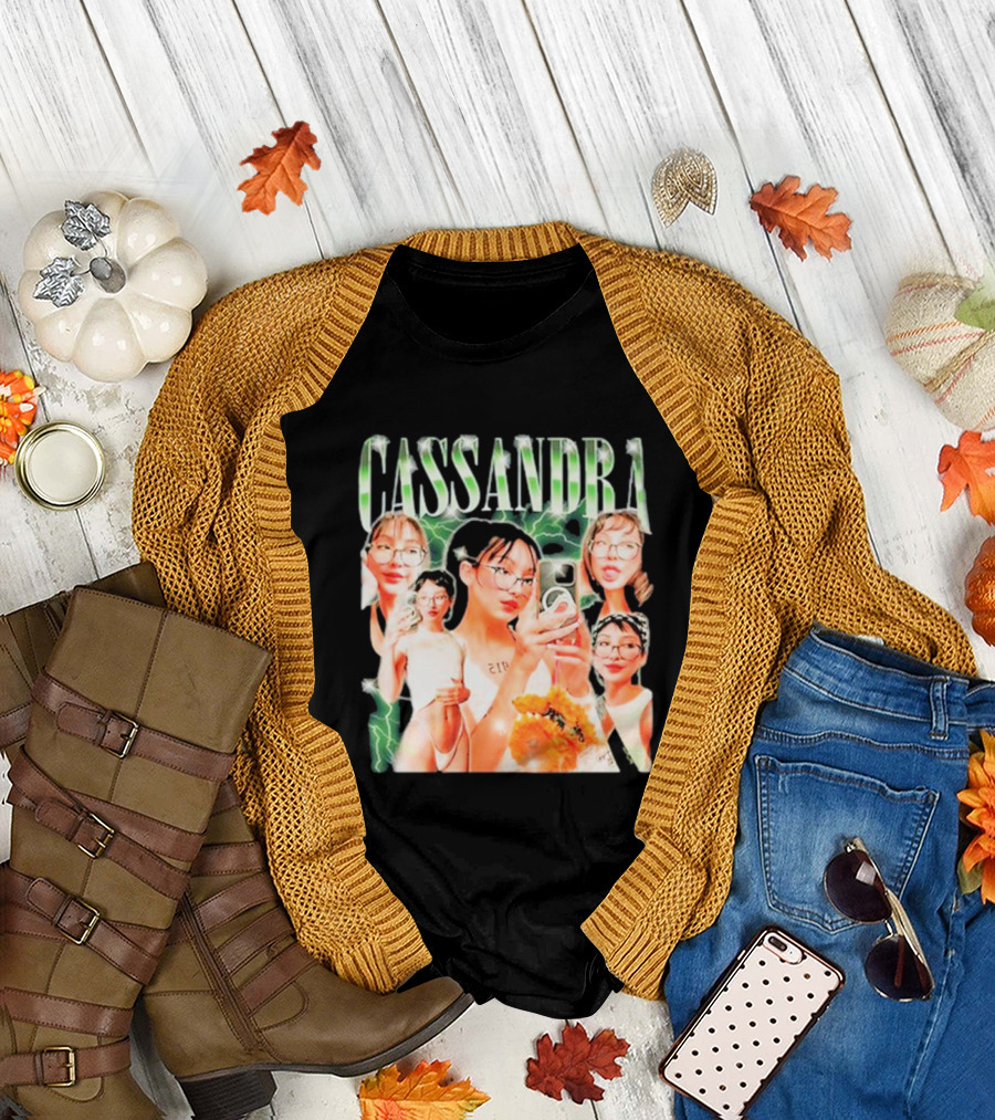 Cassandra Milkheavens Selfies 90s Aesthetic Collage with Lightning Background T-Shirt