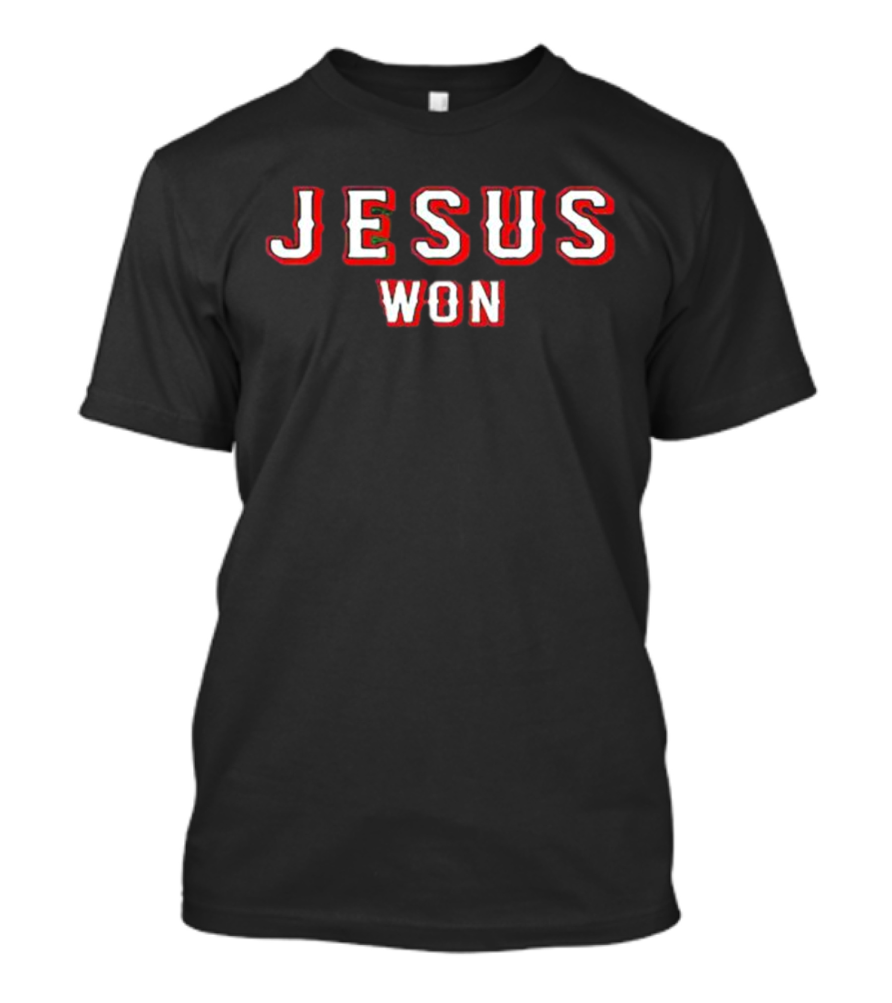 Evan Carter Jesus Won Victory Lettering T-Shirt