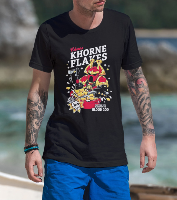 Chaos Khorne Flakes Free Inside Fortified With Blood For The Blood God T-Shirt
