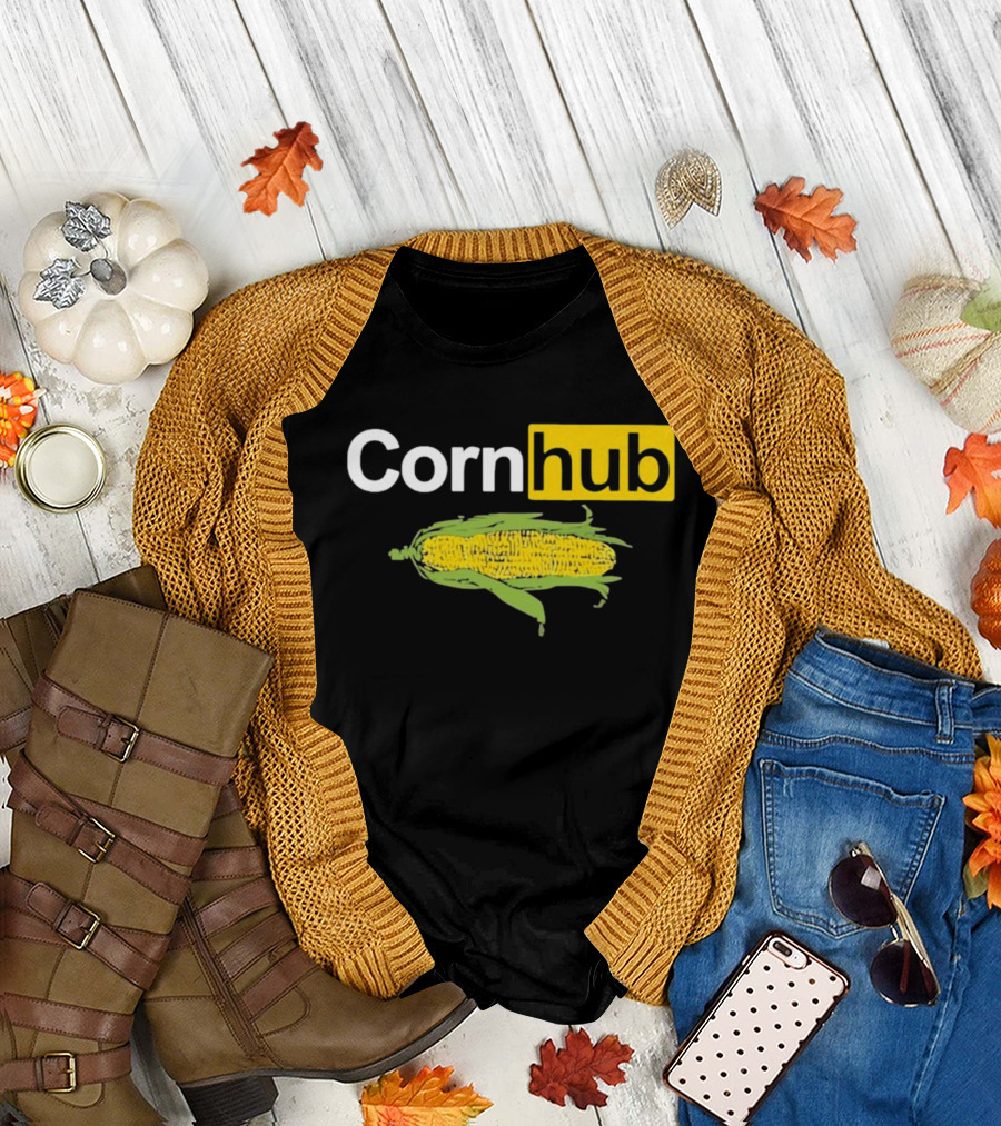 Corn Hub Parody with Corn Cob T-Shirt