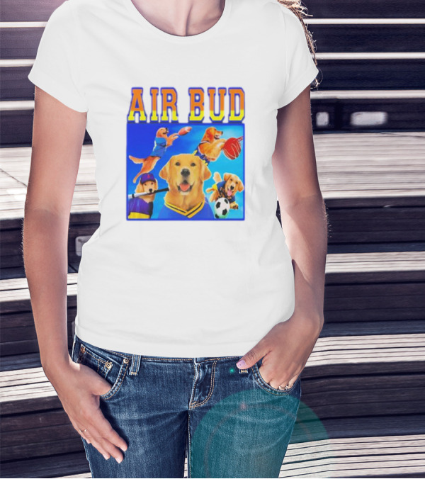 Air Bud Basketball Soccer Baseball Football Dog Iconic Movie Sports T-Shirt