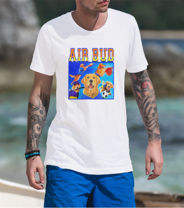 Air Bud Basketball Soccer Baseball Football Dog Iconic Movie Sports T-Shirt