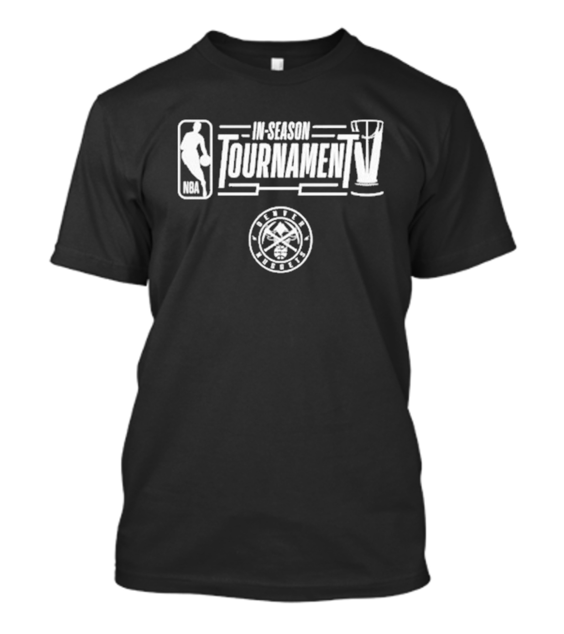 Denver Nuggets NBA In-Season Tournament Logo With Trophy And Basketball T-Shirt