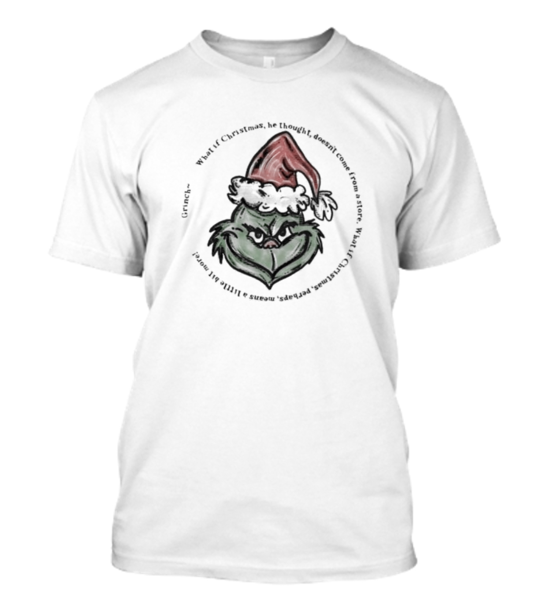 Santa Claus Grinch Christmas What If Christmas Doesn't Come From A Store? T-Shirt