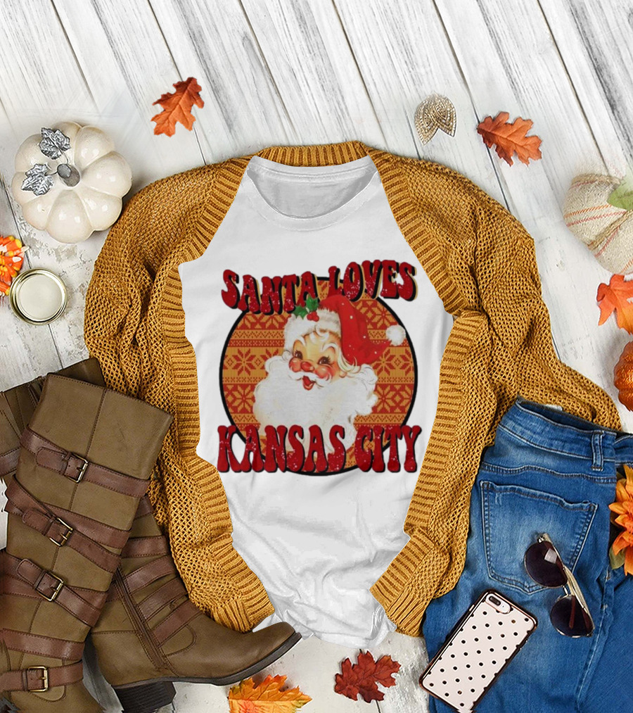 Santa Loves Kansas City T-Shirt