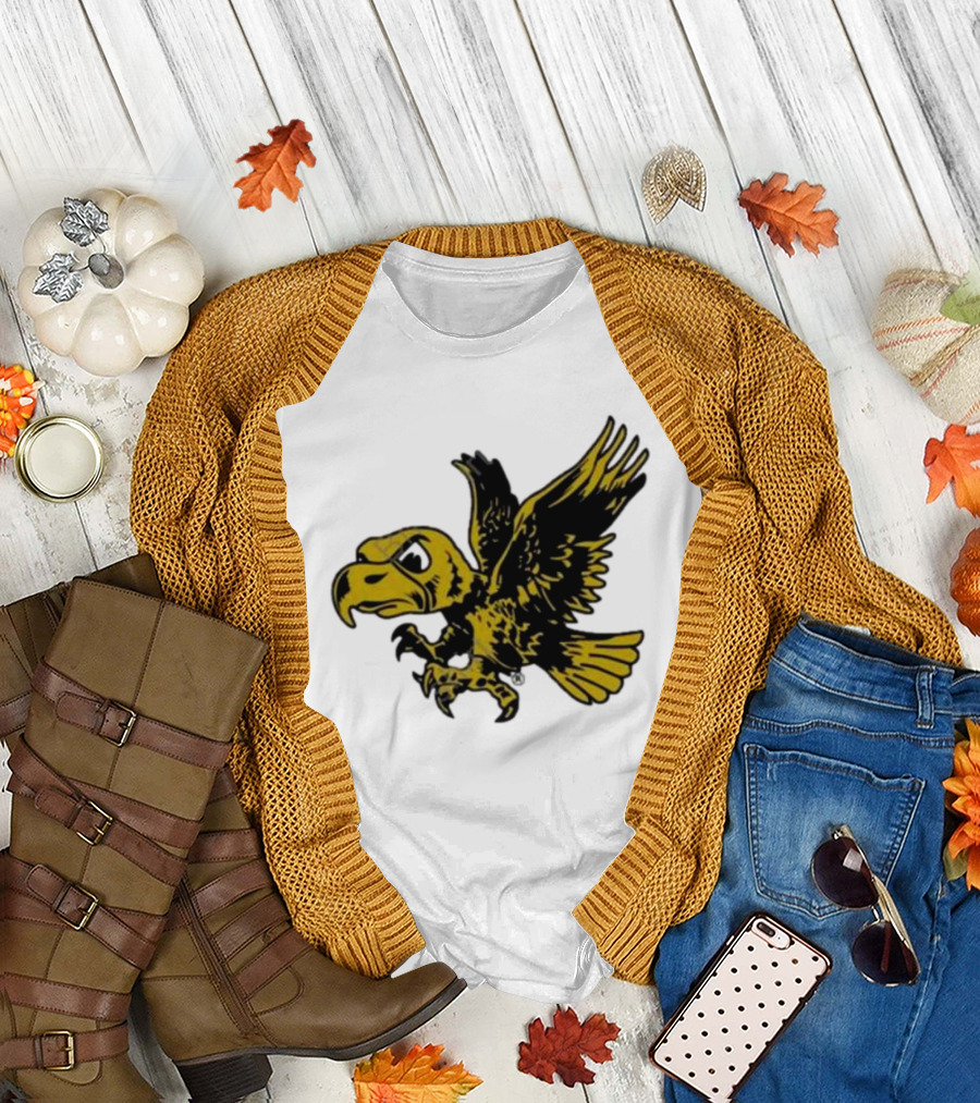 University of Iowa Vintage Flying Herky Wall Decals T-Shirt