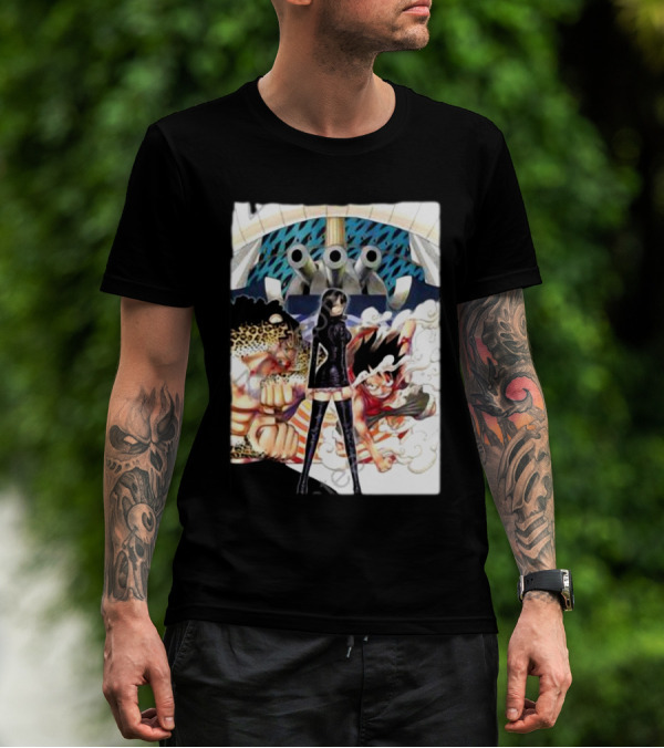 Geo Aw Enies Lobby Arc Animes Luffy Robin Lucci Cannon T-Shirt