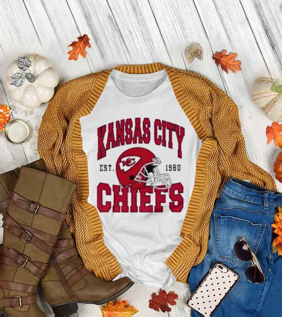 Kansas City Chiefs Est 1960 Helmet Chiefs Football T-Shirt