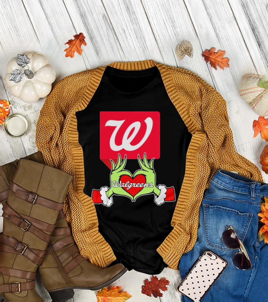 The Grinch Hand Heart Walgreens Christmas T-Shirt