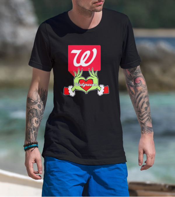 The Grinch Hand Heart Walgreens Christmas T-Shirt