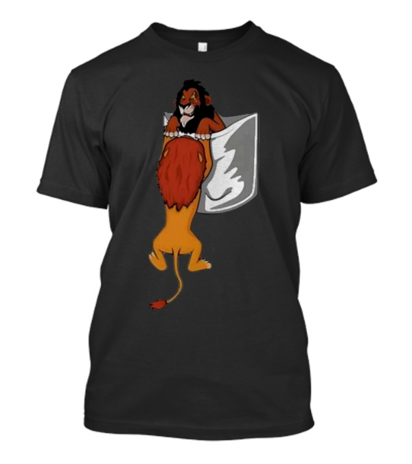 Lion Scar And Mufasa Hanging Pocket T-Shirt