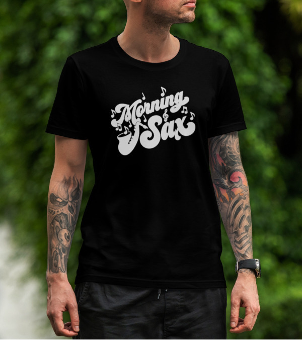 Morning Sax Boxyfresh Musical Notes T-Shirt